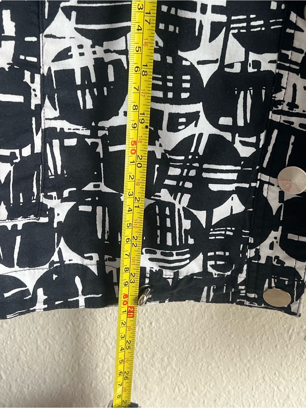 Ruby Rd. Black & White Abstract Button-Front Shirt Jacket - Picture 7 of 8